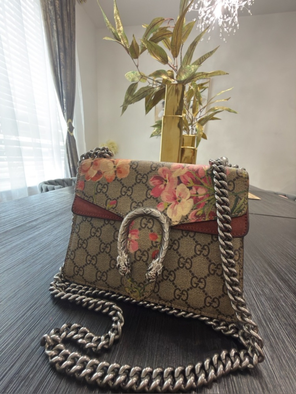 Gucci
Dionysus Bag Blooms Print GG Coated Canvas Mini